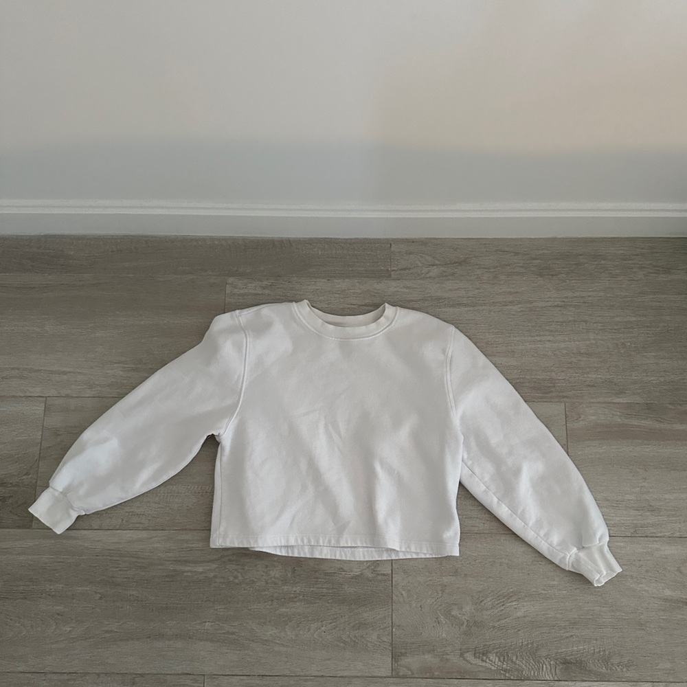 White Zara pullover sweatshirt